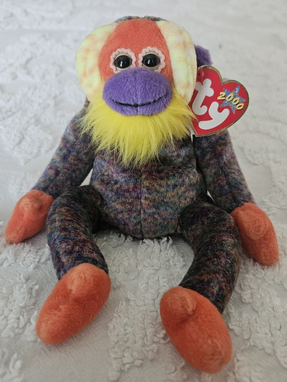 Ty Beanie Baby Bananas Y2K Retired Ape Plush Monkey Orangutan 2000